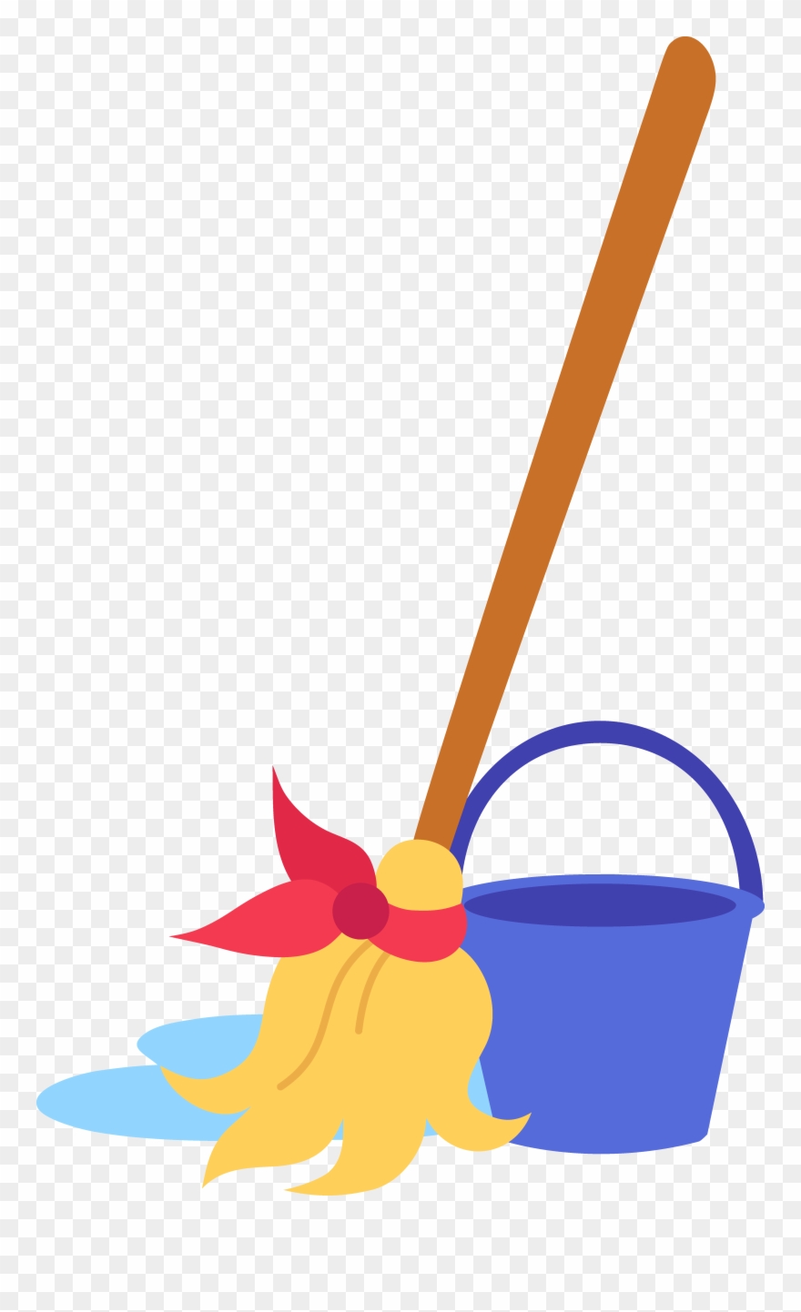 Clip Library Stock Chic Mop Clipart And - Mop And Bucket Clipart - Png Download