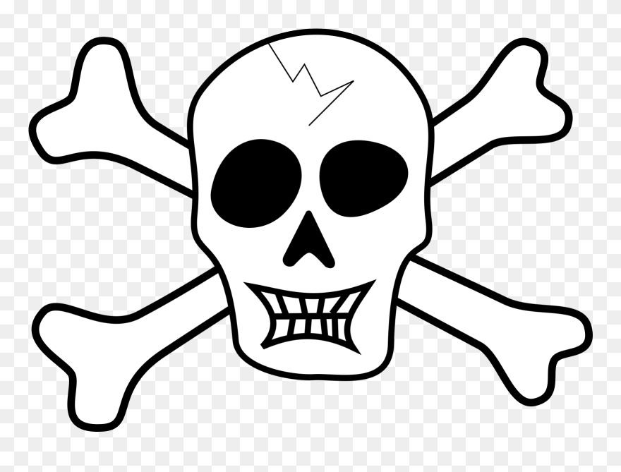 Pirate Thomas Tew Clipart, Vector Clip Art Online, - Skull And Crossbone Template - Png Download