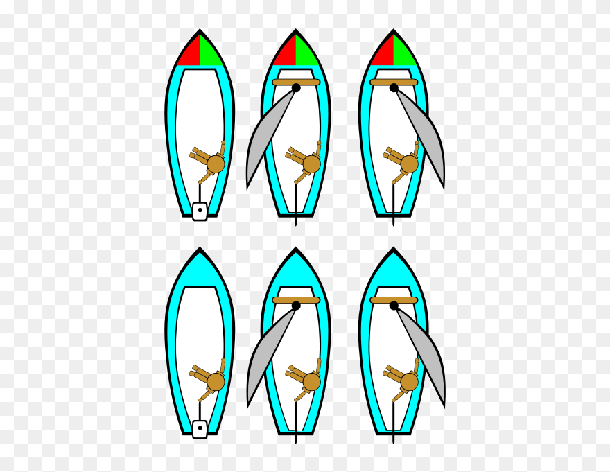 Boating Rules Illustrations Clip Art - Clipart Top View Of Boats - Png Download