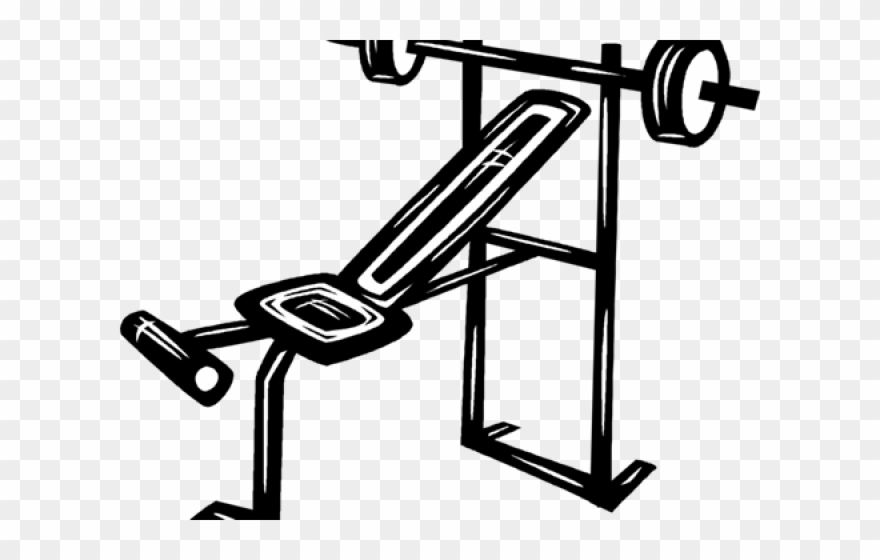 Exercise Bench Clipart Bar Weight - Weight Set Clip Art - Png Download