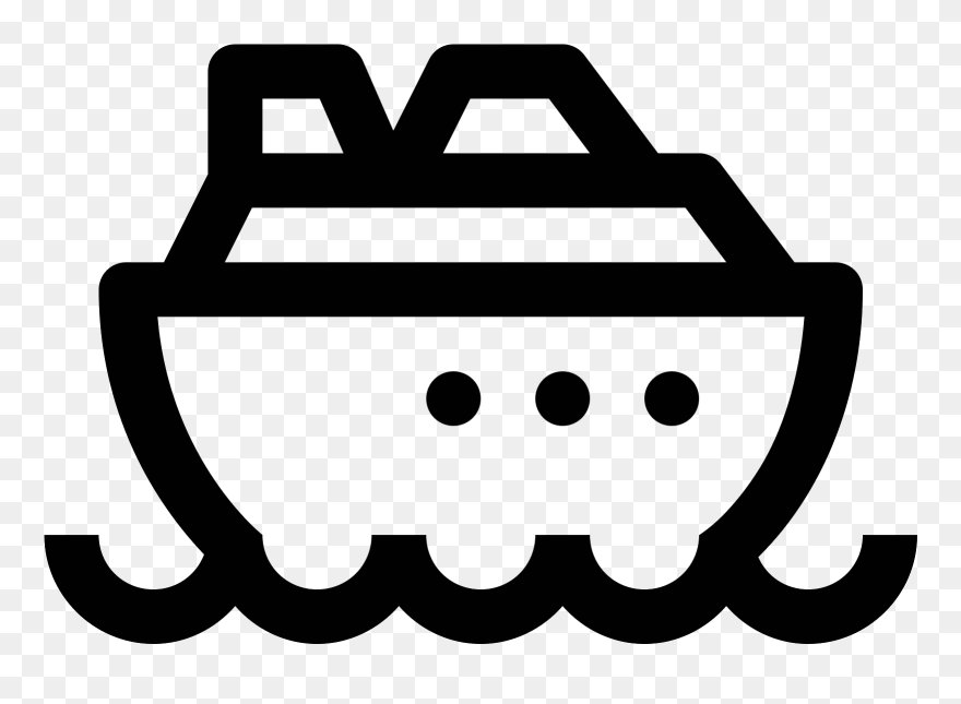 Cruise Ship Icon - Illustration Clipart