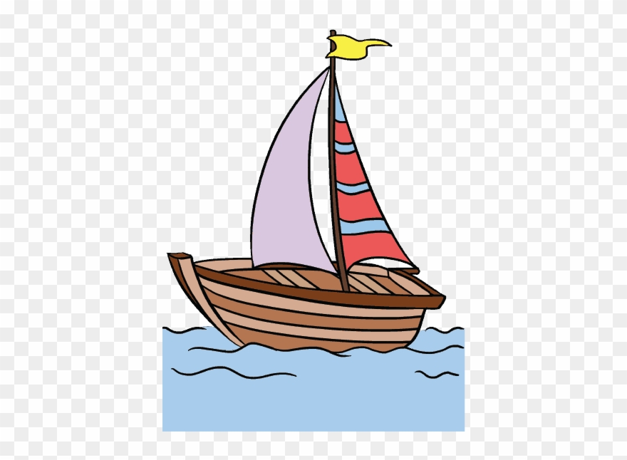 Graphic Black And White Library Boats Clipart Wind - Boat To Draw - Png Download