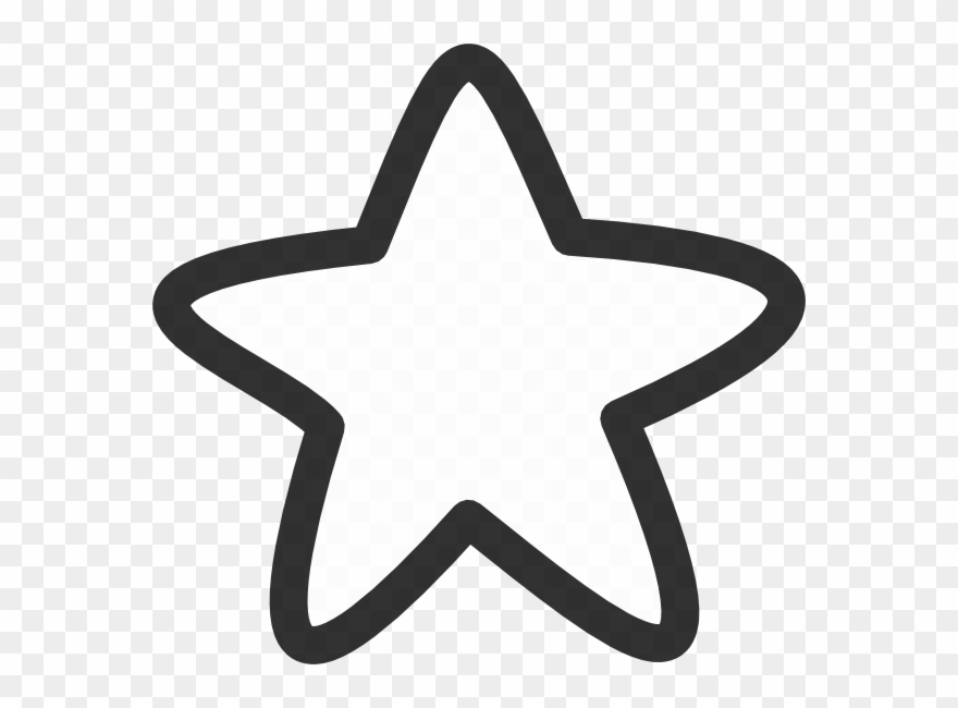 Black And White Star Clip Art - Clip Art Black And White Star - Png Download
