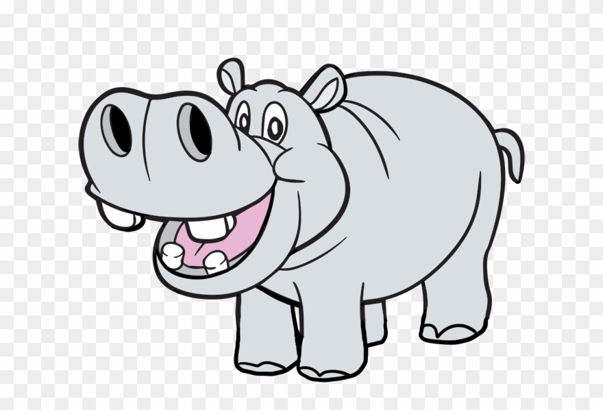 Free To Use Public Domain Hippopotamus Clip Art - Transparent Background Hippo Clipart - Png Download