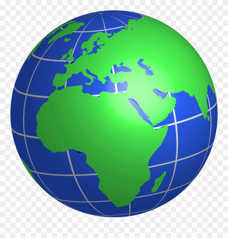 Earth Free To Use Clipart - Africa Globe Clipart - Png Download