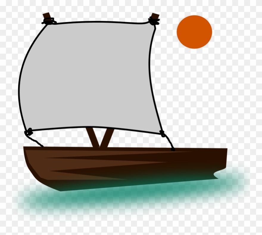 Pinisi-boat Clip Art Download - Clip Art Old Boat - Png Download