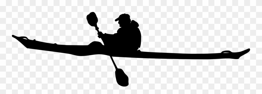 Fishing Boat Clipart Kayak Fishing - Kayaking Png Silhouette Transparent Png