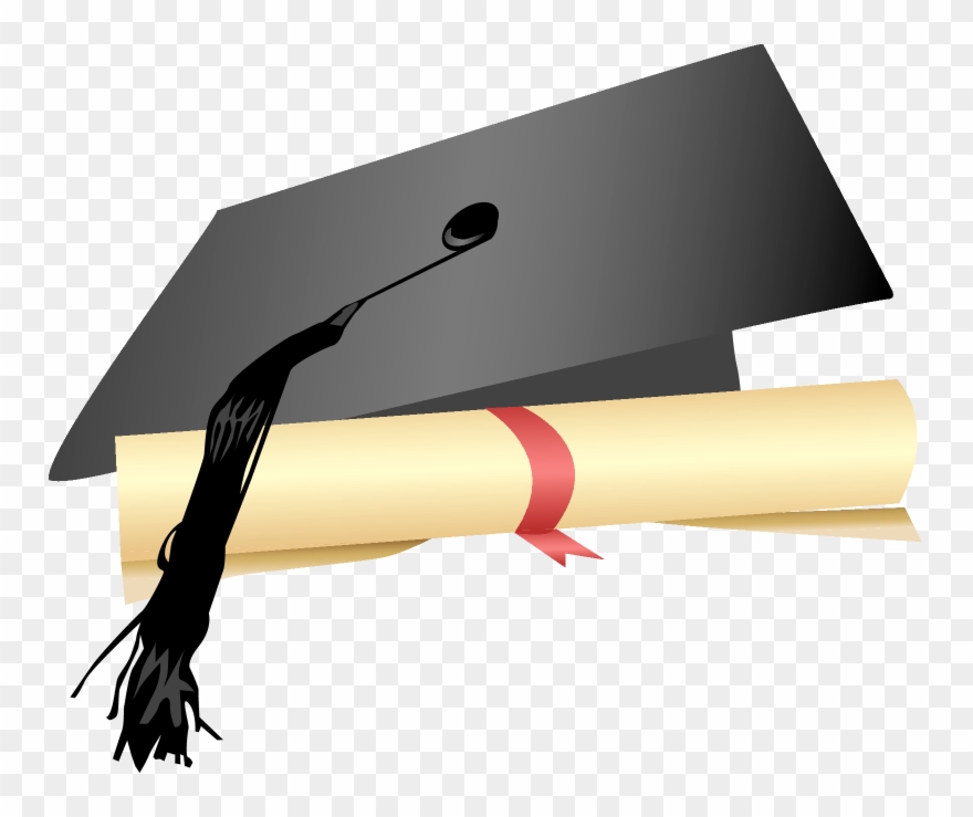 2015 High School Graduation Ceremonies - Graduation Cap And Scroll Clipart