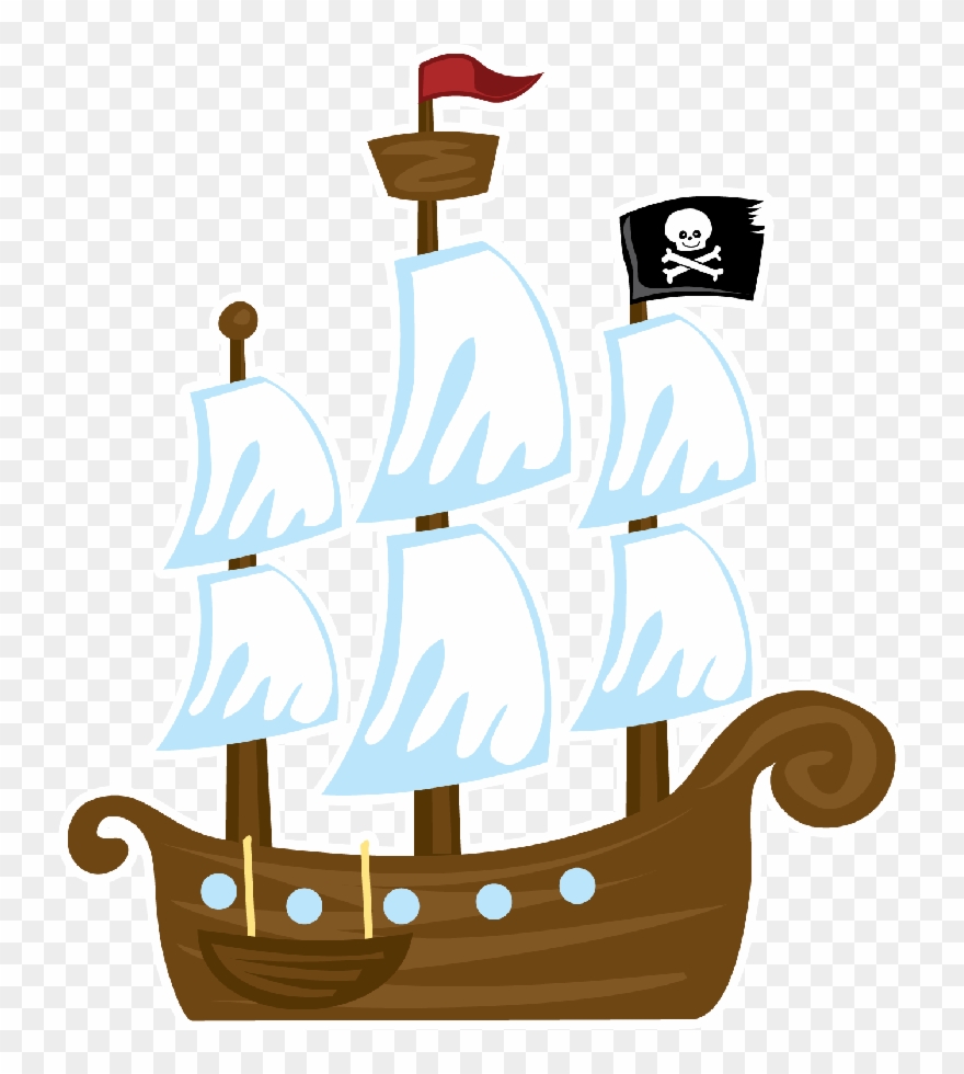 Sailing Ship Clipart Superhero - Pirate Birthday Invitations - Png Download