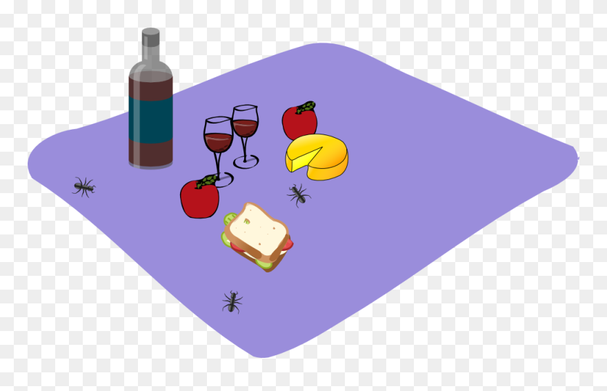 Picnic - Just Want To Drink Wine And Pet My Kitten T-shirt Clipart