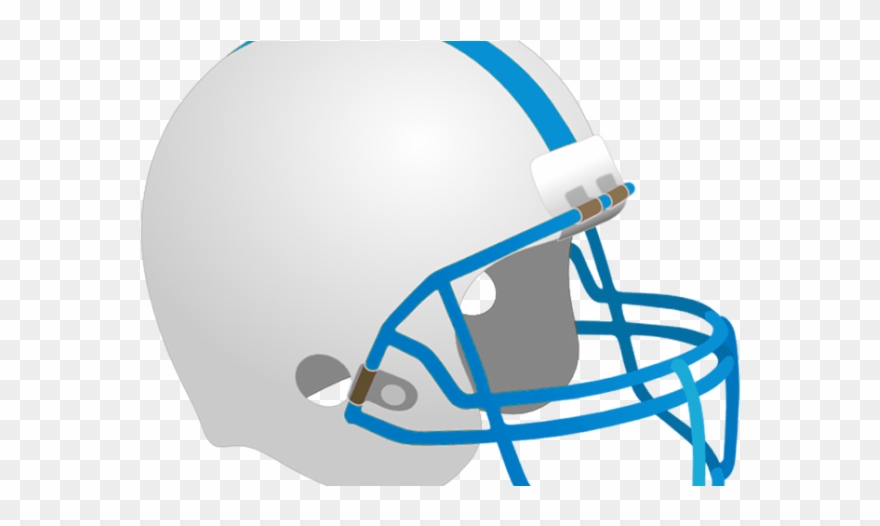 Transparent Football Helmet Clip Art - White And Blue Football Helmet - Png Download
