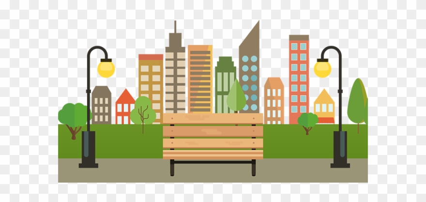 Free Download City With Bench Png - Vector Graphics Clipart