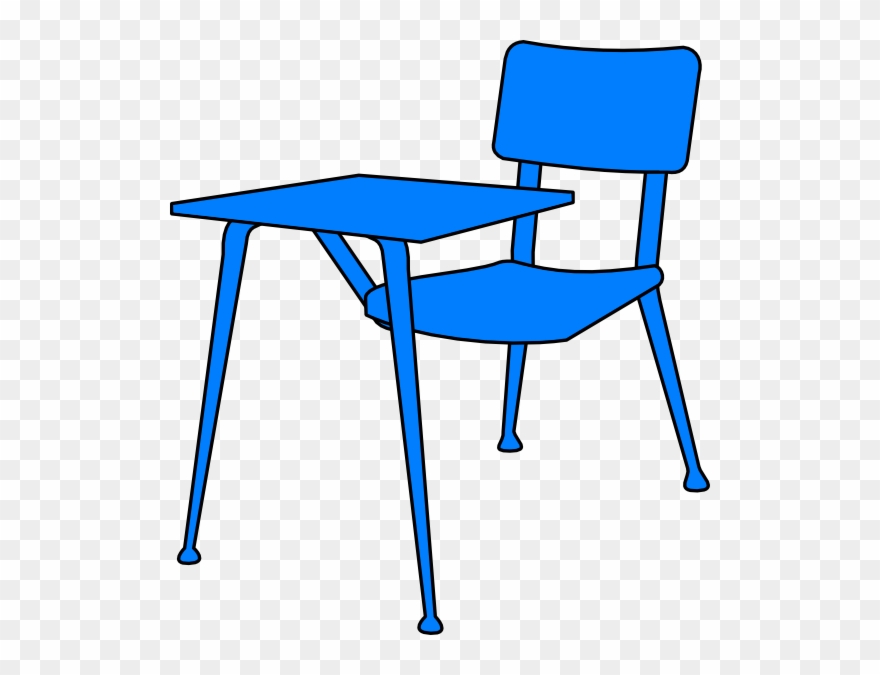 Blue Desk Clip Art - School Desk Clip Art - Png Download