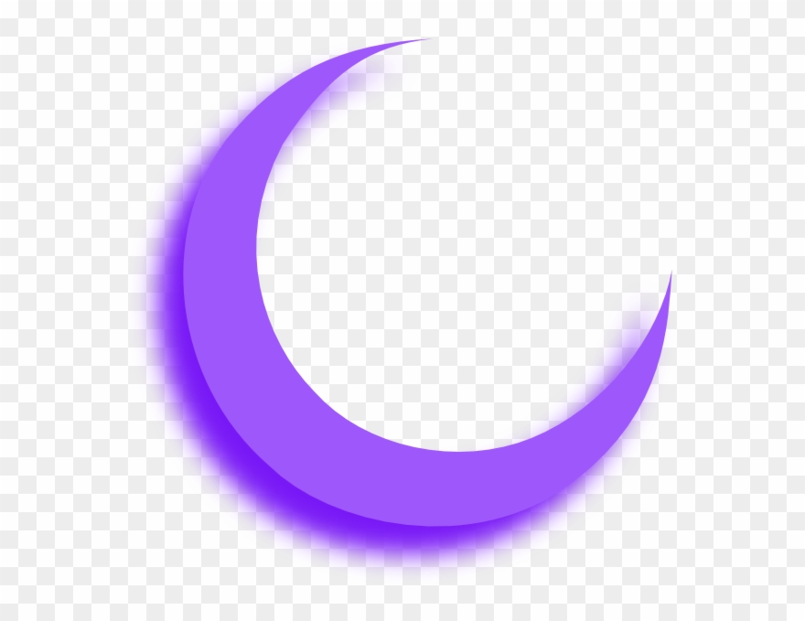 Purple Moon - Purple Crescent Moon Png Clipart