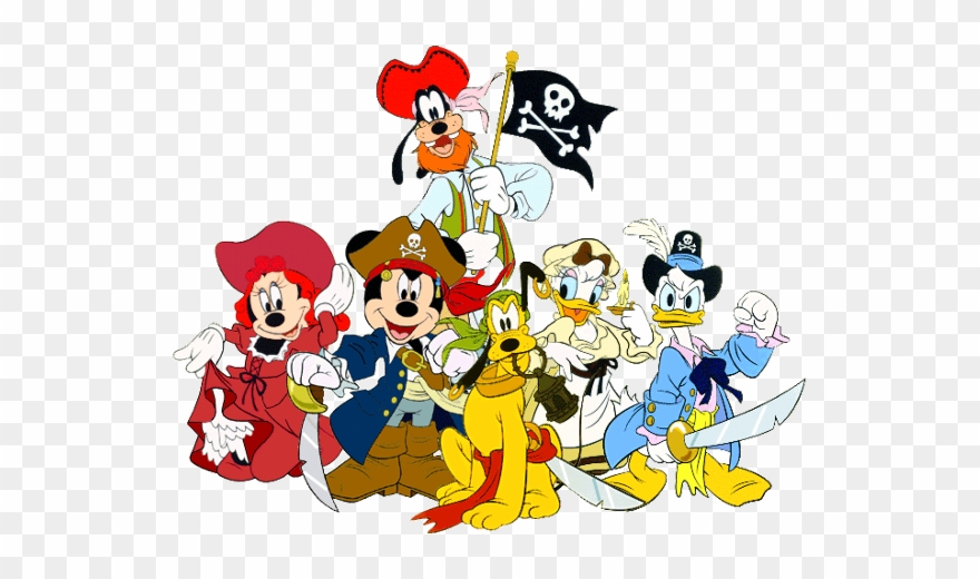 Disneyland Clipart Cruise Halloween Disney - Mickey And Friends Pirates - Png Download