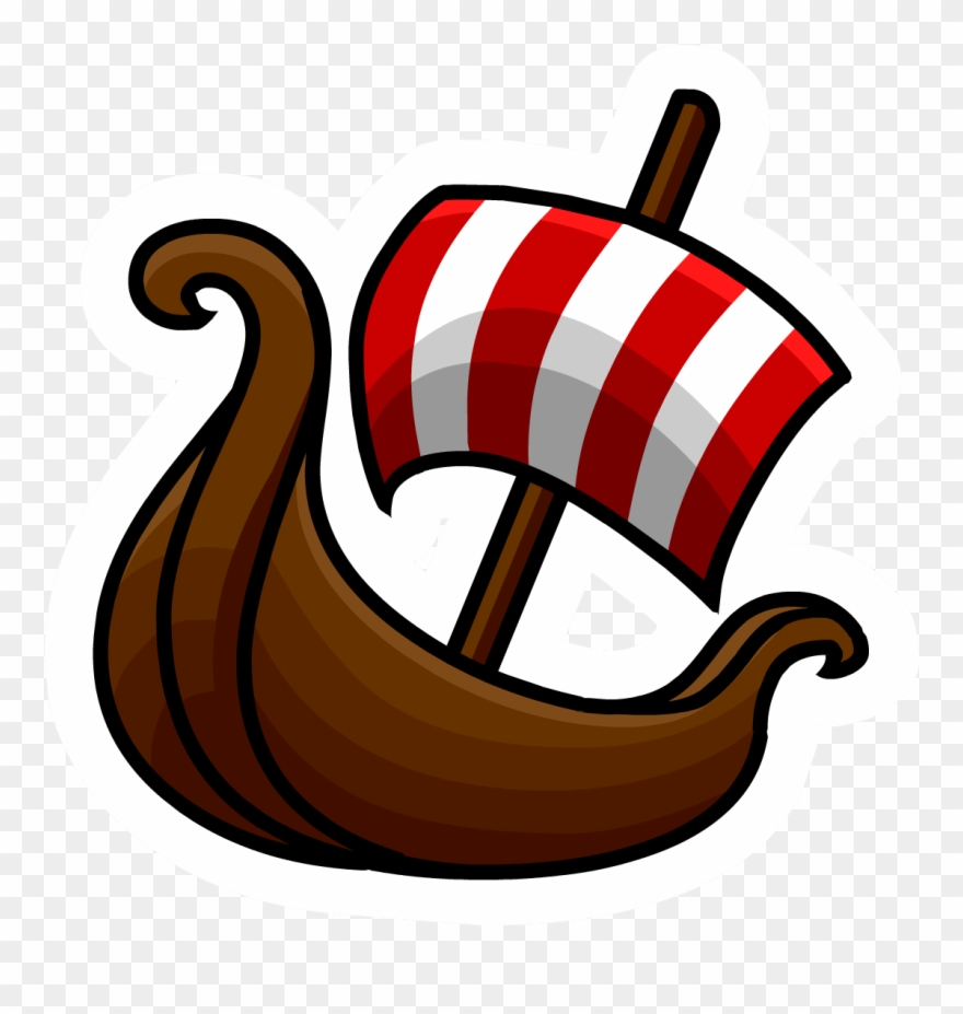 Viking Ship Pin 1 - Viking Boats Clipart - Png Download