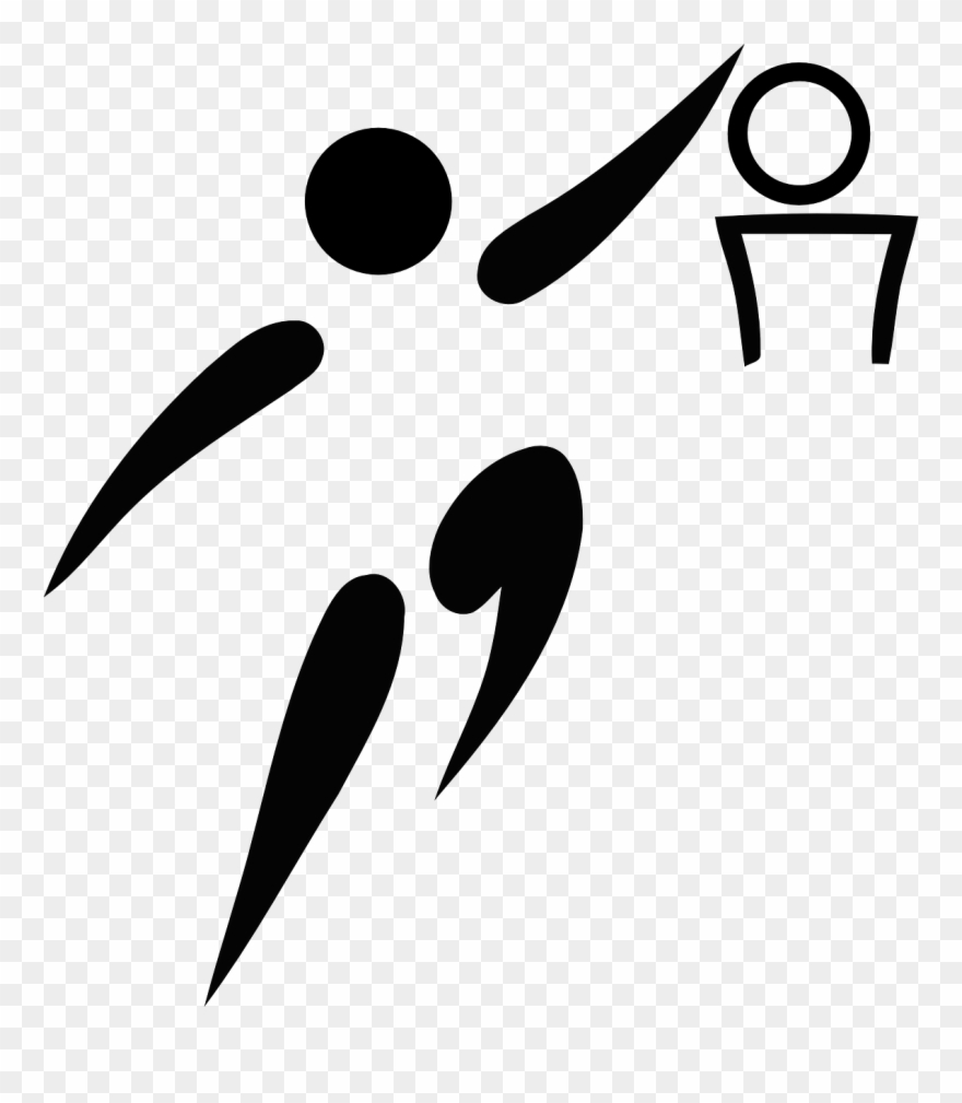 Free Vector Olympic Sports Basketball Pictogram Clip - Basketball Pictogram - Png Download