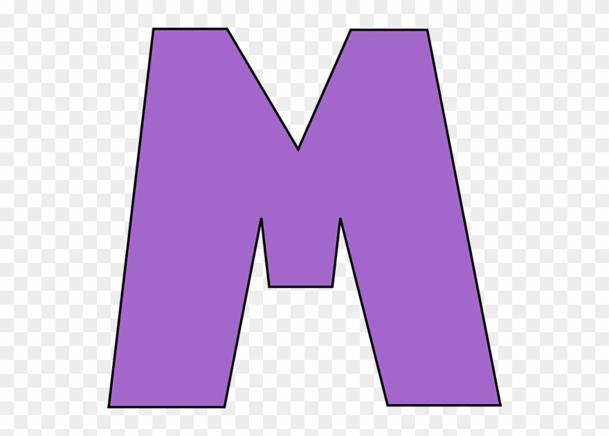 Letter M Clipart - Purple Letter M - Png Download