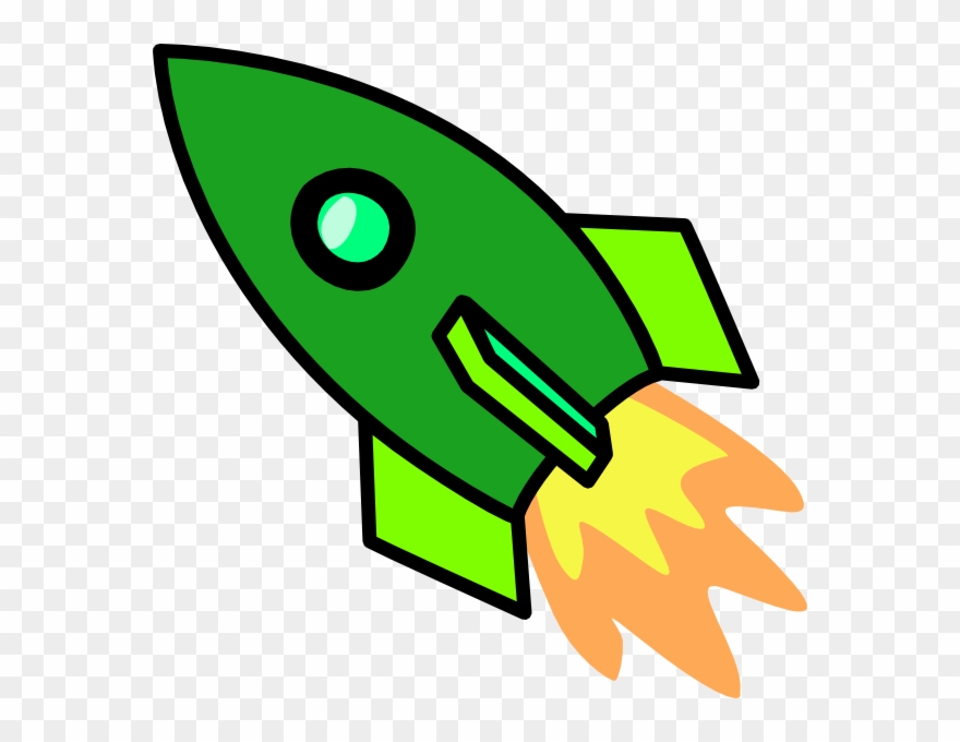 Clip Art Rocket Ship - Green Rocket Clipart - Png Download