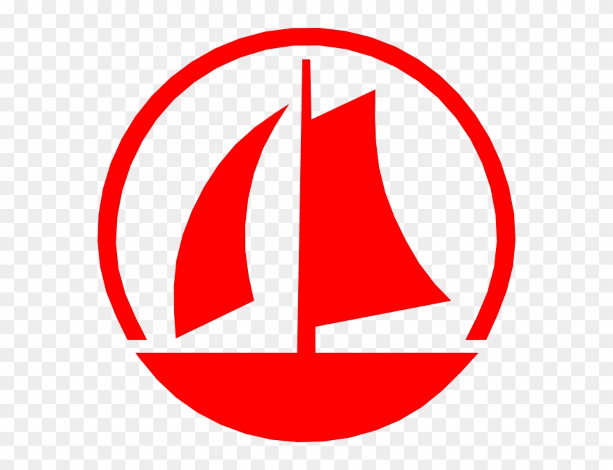 Sail Clipart Red Sailboat - Red Boat Clipart - Png Download