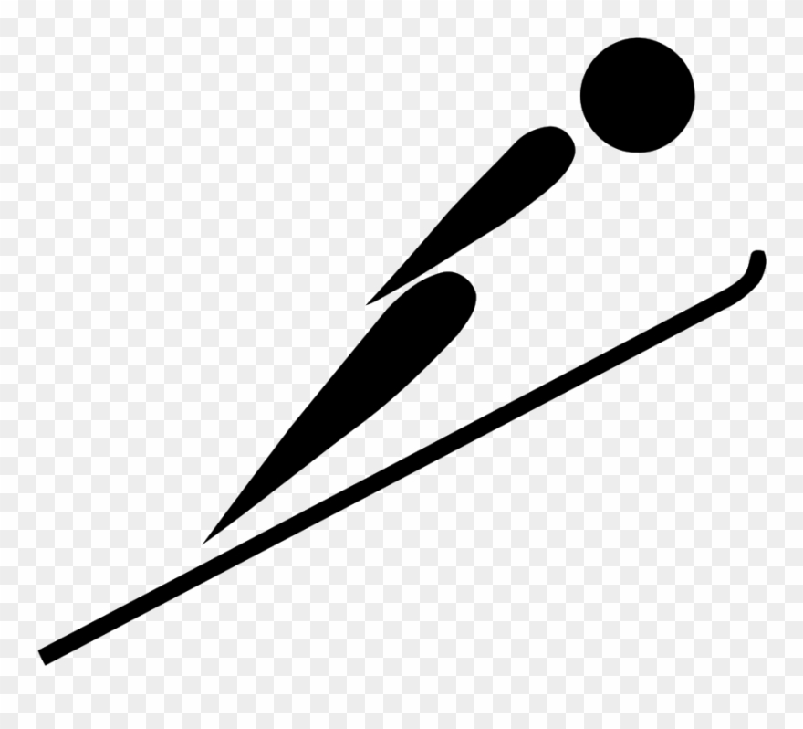 Free Vector Olympic Sports Ski Jumping Pictogram Clip - Ski Jumping Olympics Logo - Png Download