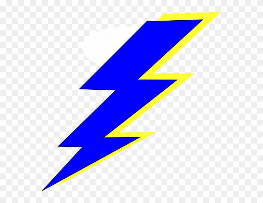 Blue And Yellow Lightning Bolt Clipart