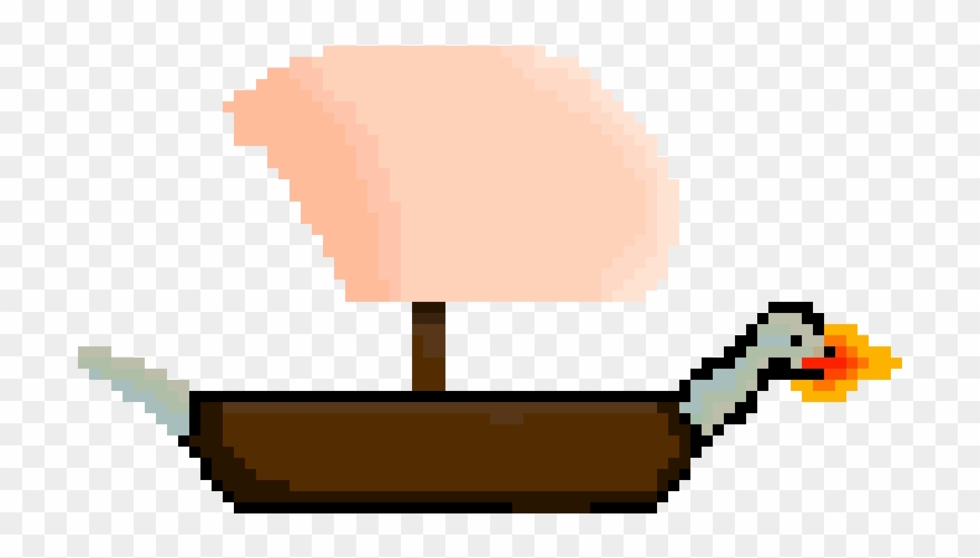 Viking Ship - Viking Ship Pixel Art Clipart