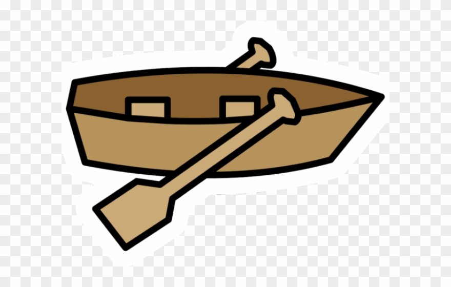 Row Boat Clipart Transparent Background - Club Penguin Pins - Png Download