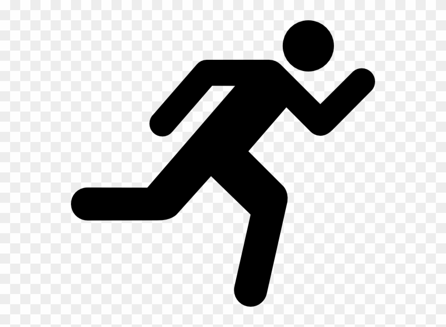 Runner Clipart - Girl Running Away Clipart - Png Download