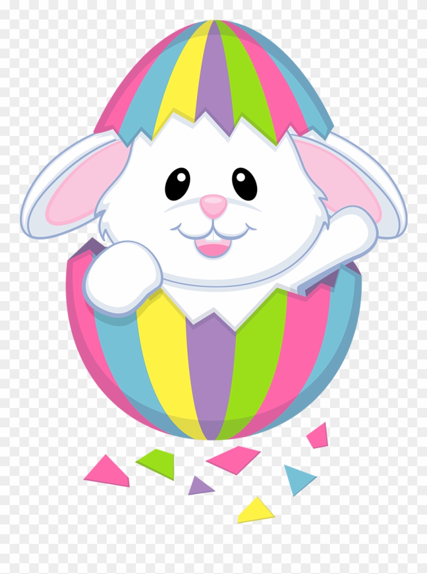 Clipart Easter - Cute Cartoon Easter Bunny - Png Download
