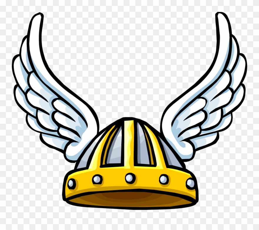 Clipart Viking Hat - Club Penguin Winged Helmet - Png Download