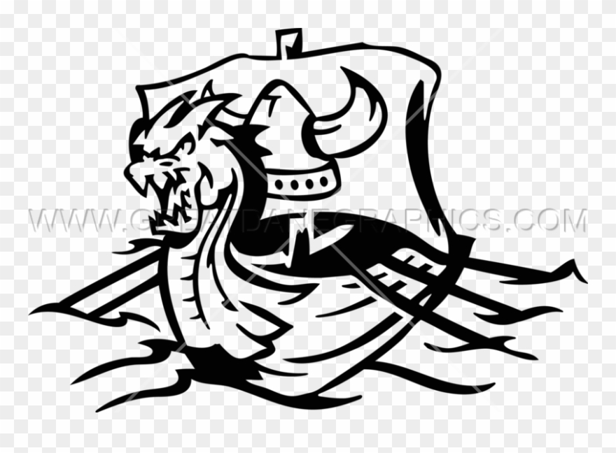 Viking Clip Black And White - Vikings Ships Black And White Clipart - Png Download