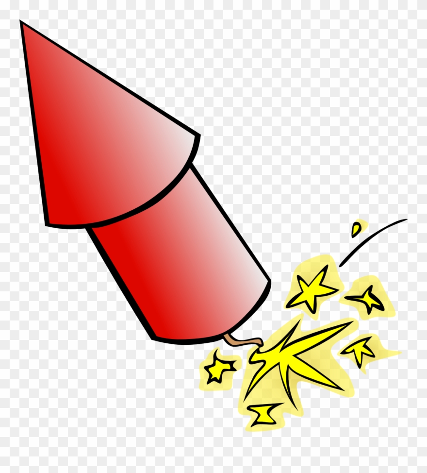 Rocket Fireworks Openclipart - Firework Rocket Clip Art - Png Download