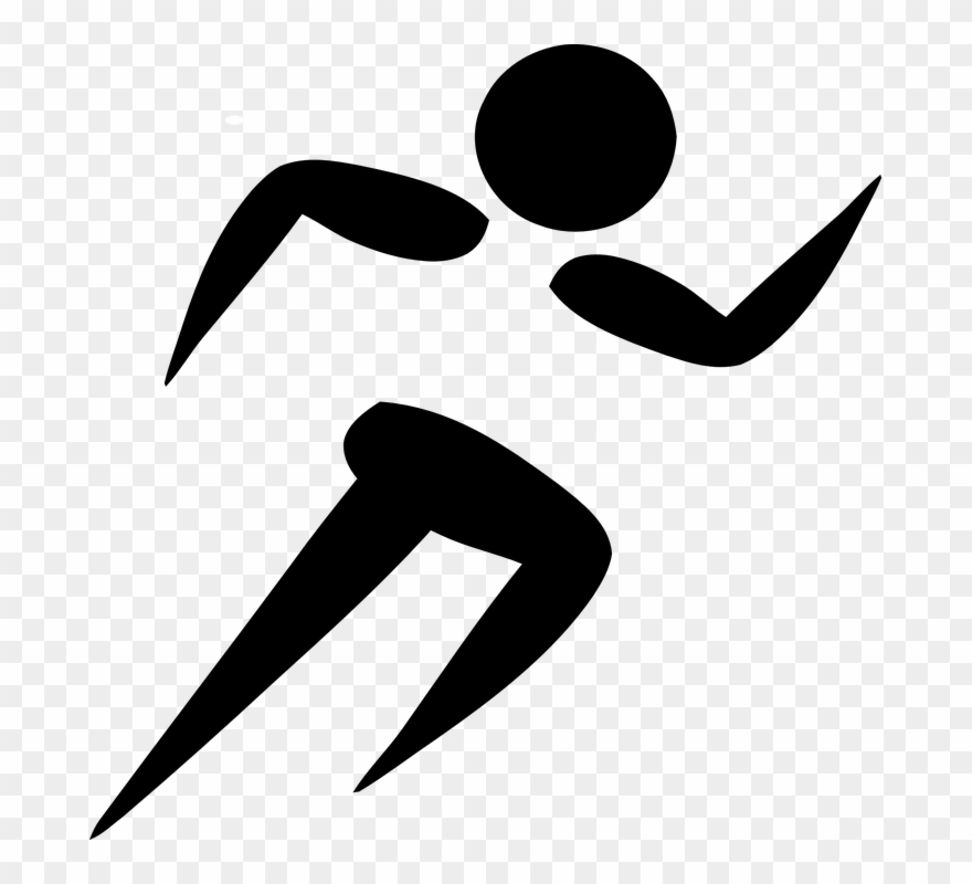 Run Png Black And White Transparent Run Black And White - Running Man Clip Art