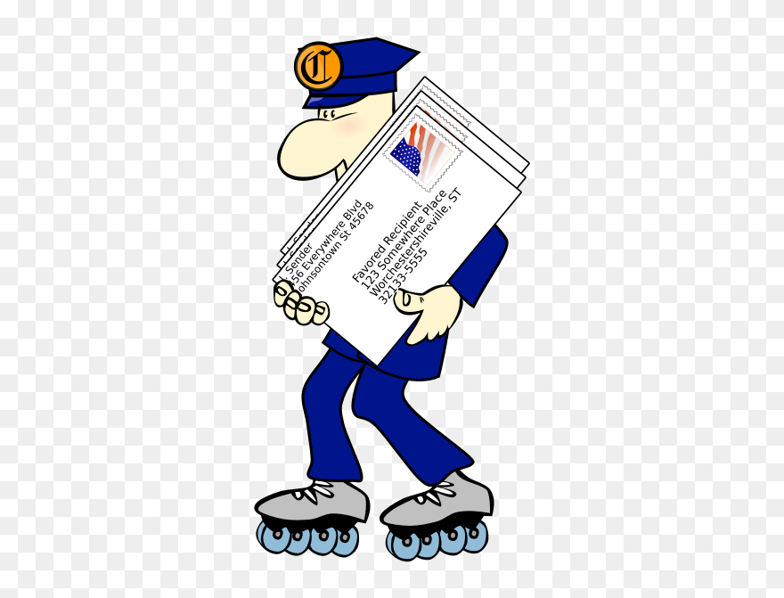 Free To Use Public Domain Mailman Clip Art - Places Around Town Crossword - Png Download