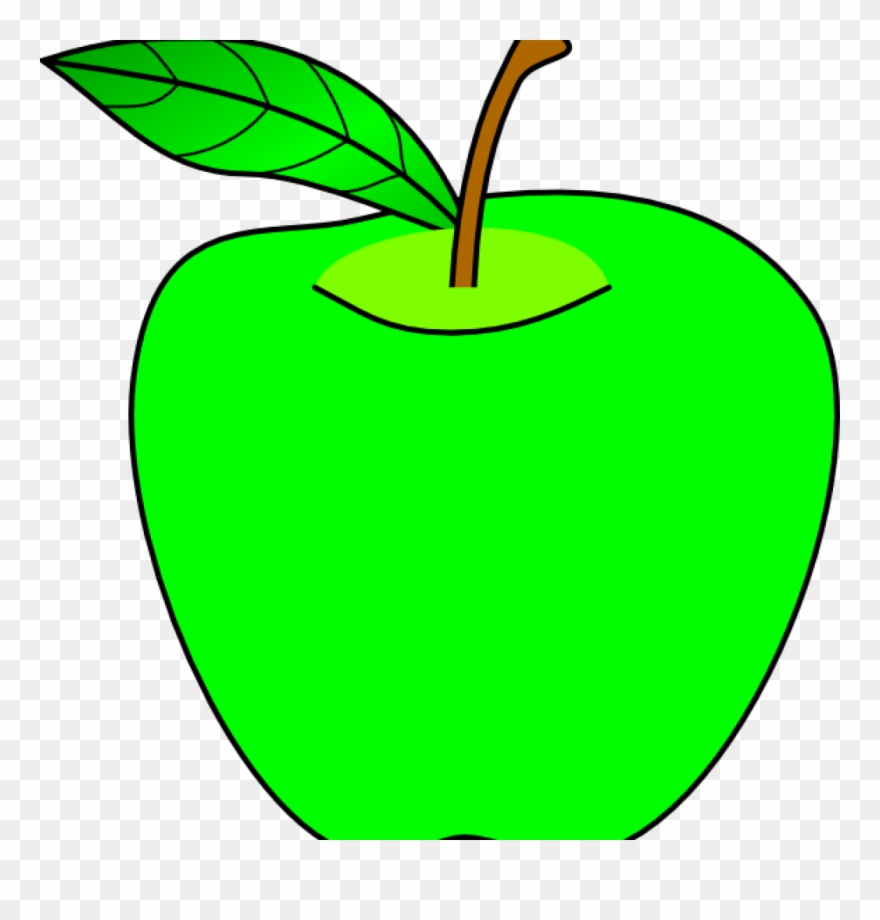 Clip Art Openclipart Apple Green Image Cartoon Apples - Green Apple Clipart Free - Png Download