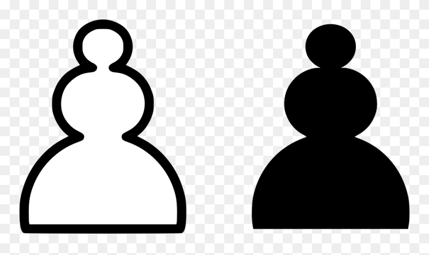 Chess Pawn White And Black Clipart