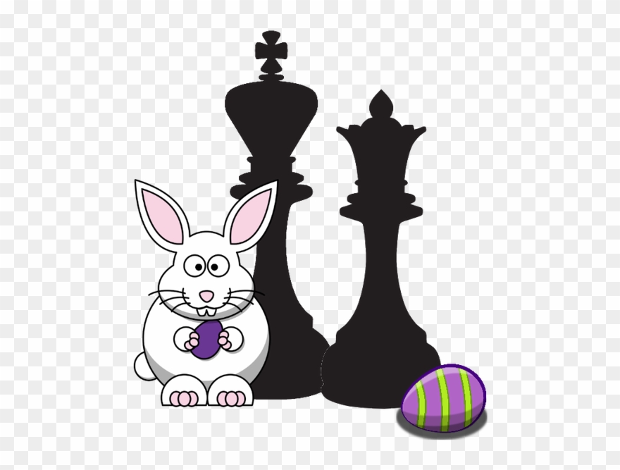 Free Chess Easter Clipart - White Easter Bunny Shower Curtain - Png Download
