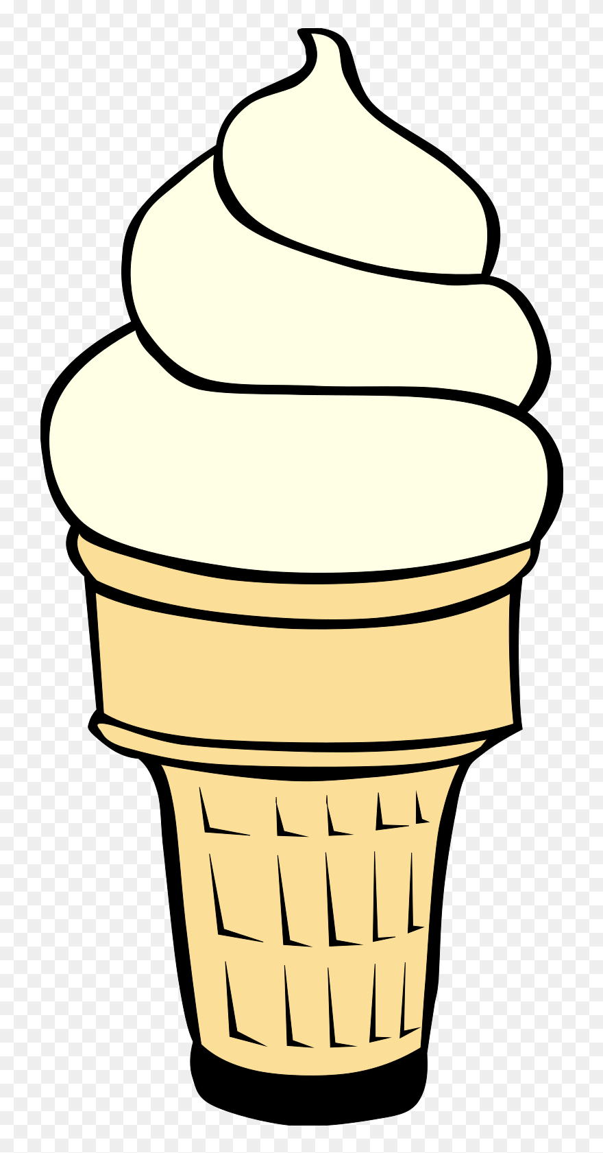 Clipart Fast Food Desserts Ice Cream Cones Soft Serve - Vanilla Ice Cream Clipart - Png Download