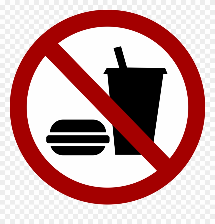 No Junk Food Clipart - Food Or Drink Sign - Png Download
