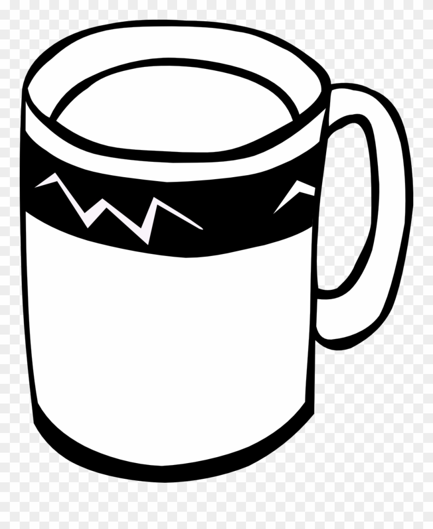 Fast Food, Drinks, Coffee, Black And White - Colouring Pages Of Mug Clipart