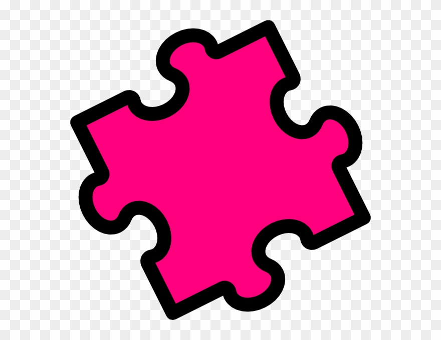 Pink Puzzle Piece Clip Art At Clker Com Vector Clip - Pieces Puzzle Clipart - Png Download