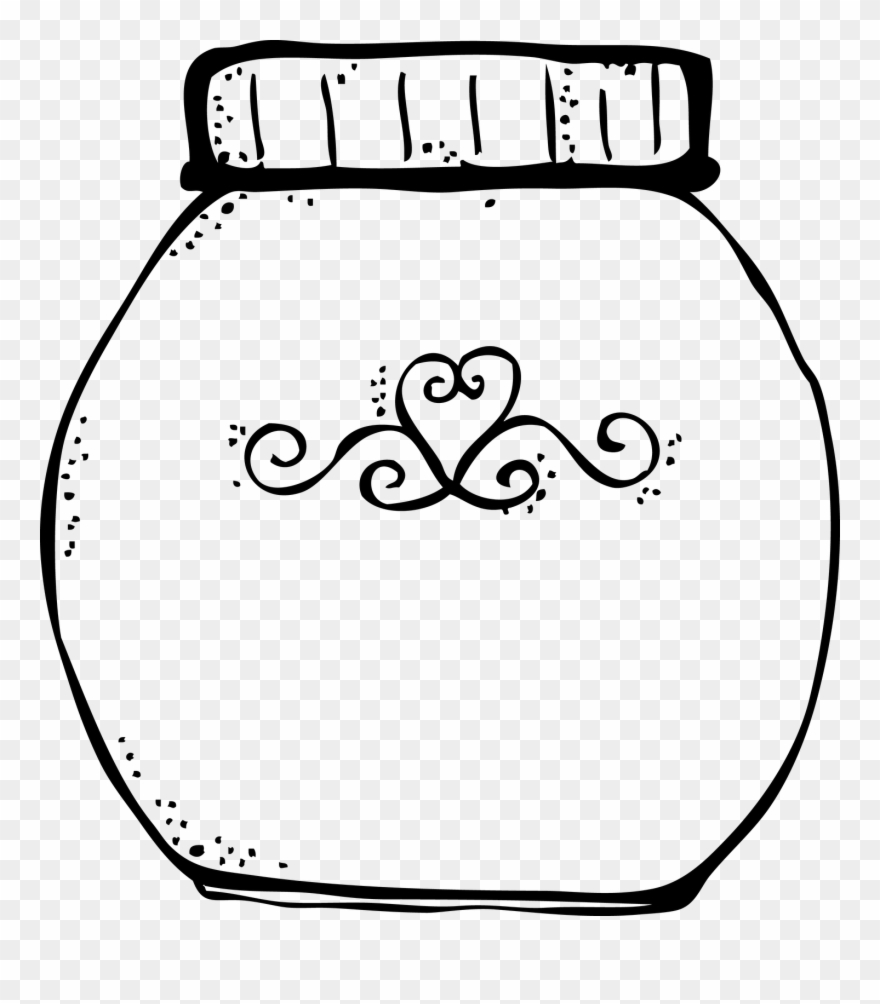 Container Clipart Cookie Jar - Cookie Jar Clipart Black And White - Png Download