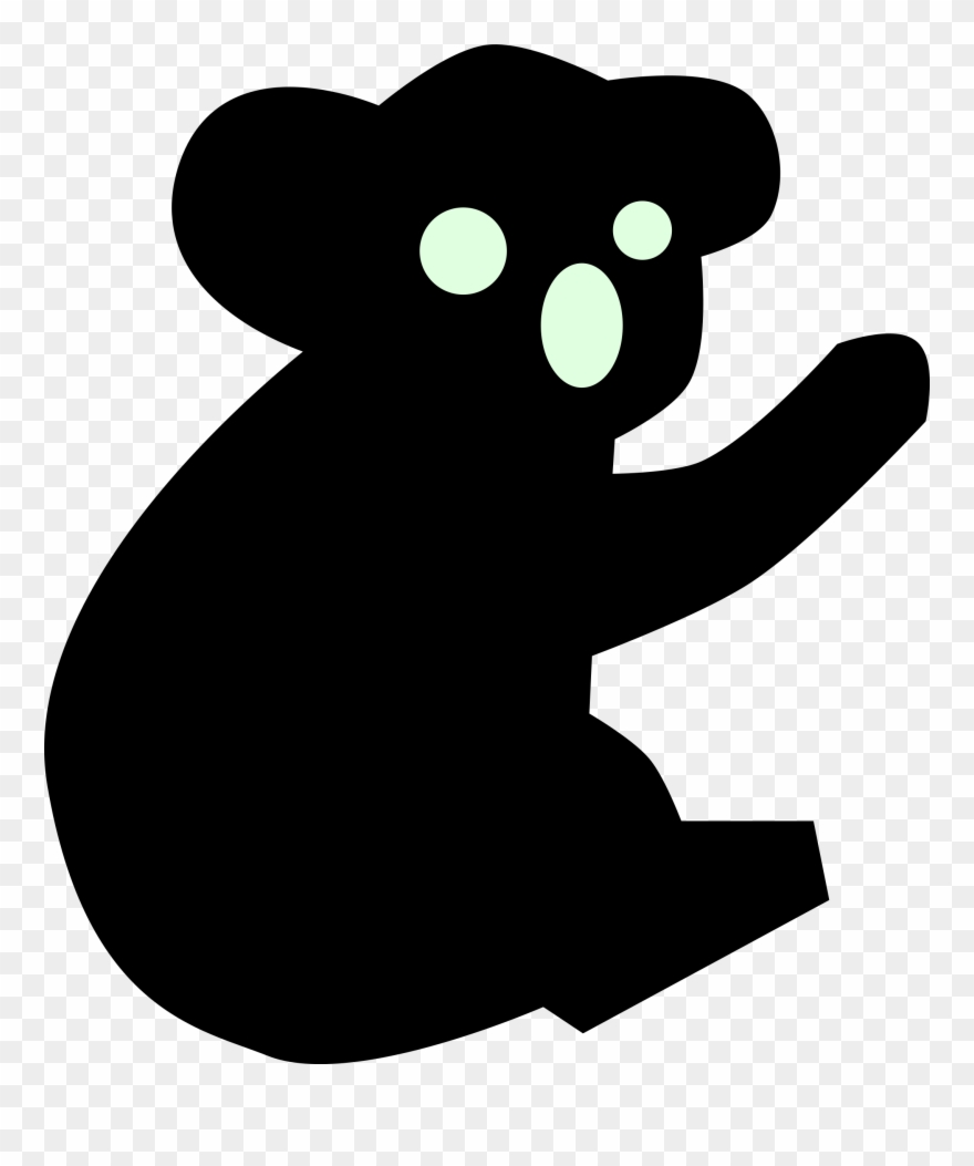 Coat Clipart Australian - Baby Koala Silhouette - Png Download