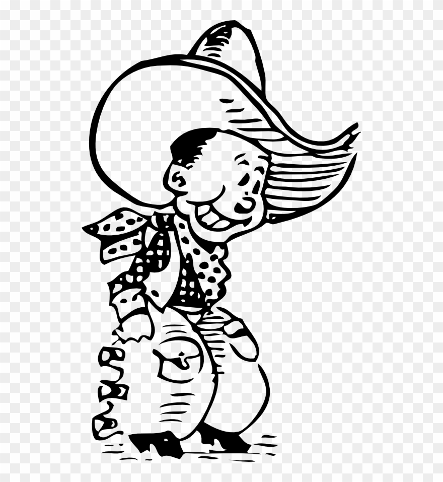 Open Clip Art Collection - Cowboy Clip Art - Png Download