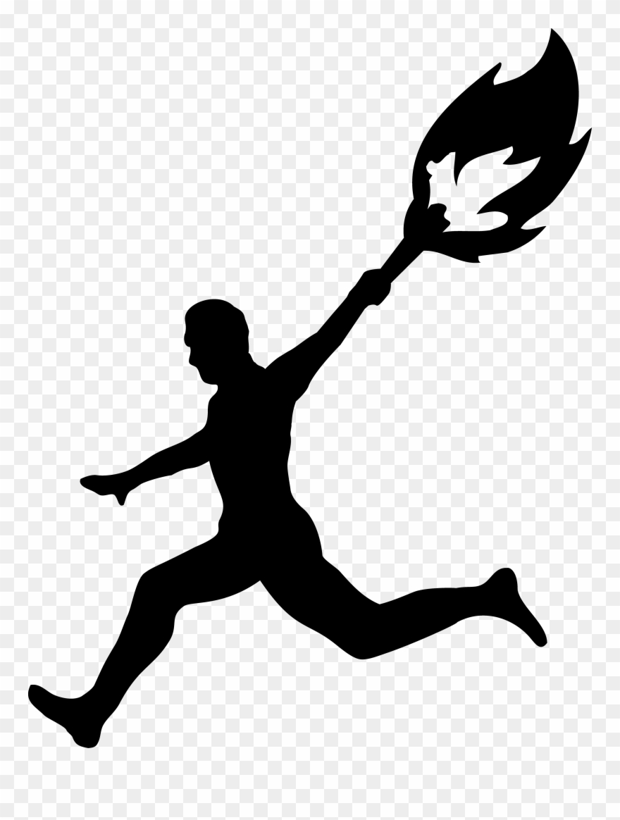 Run Sports Clipart, Explore Pictures - Man Running With Torch - Png Download