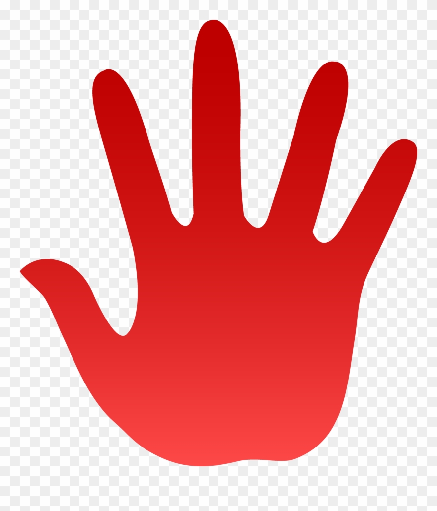 Codes For Insertion - Red Hand Clipart - Png Download