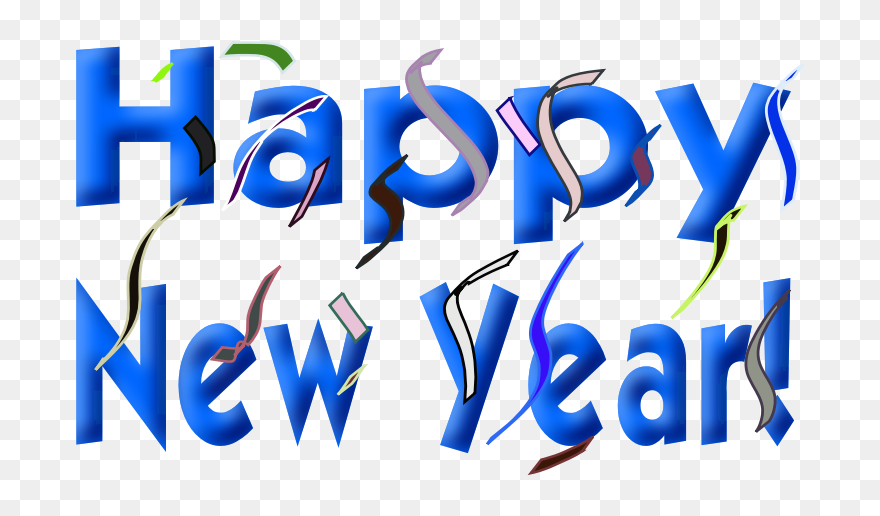 New Year S Clipart - Happy New Year Png Transparent Png