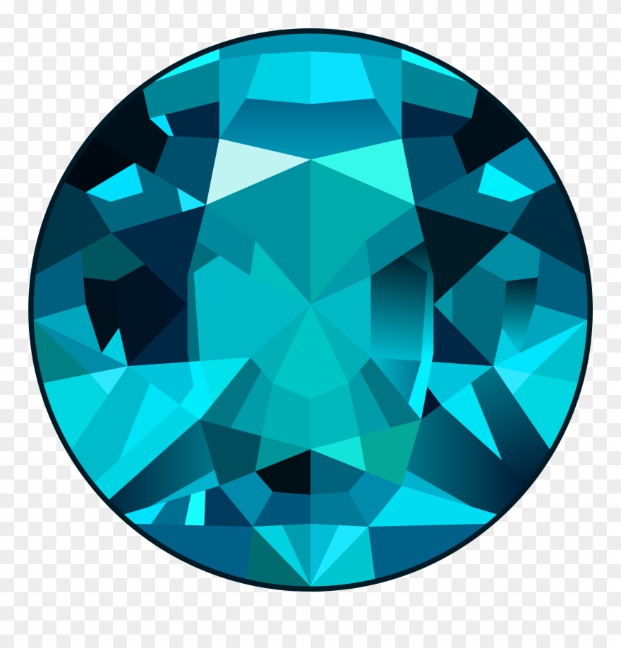 View Full Size - Blue Gem Transparent Background Clipart