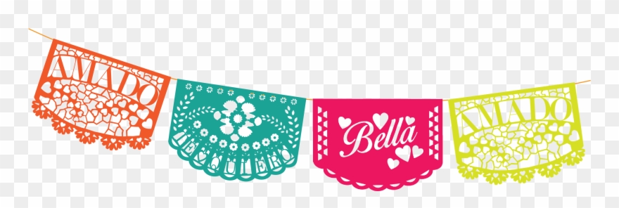 Mexican Cuisine Paper Clip Art Fiesta - Papel Picado Mexicano Png Transparent Png